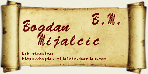 Bogdan Mijalčić vizit kartica
